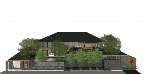 Front View Villa Teduh 3D