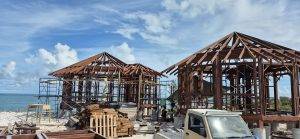Touchwood carpenters hand-assembling kiln-dried Merbau timber for island resort project