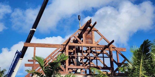 Prefab tropical roofing with Merbau wood – Touchwood ongoing project in Seychelles
