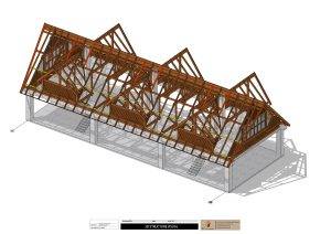 3D render of tropical villa with Merbau wood roofing in Seychelles by Touchwood