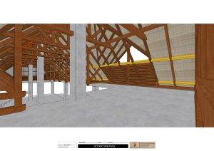 Architectural concept image of Merbau wood roof design in Seychelles by Touchwood